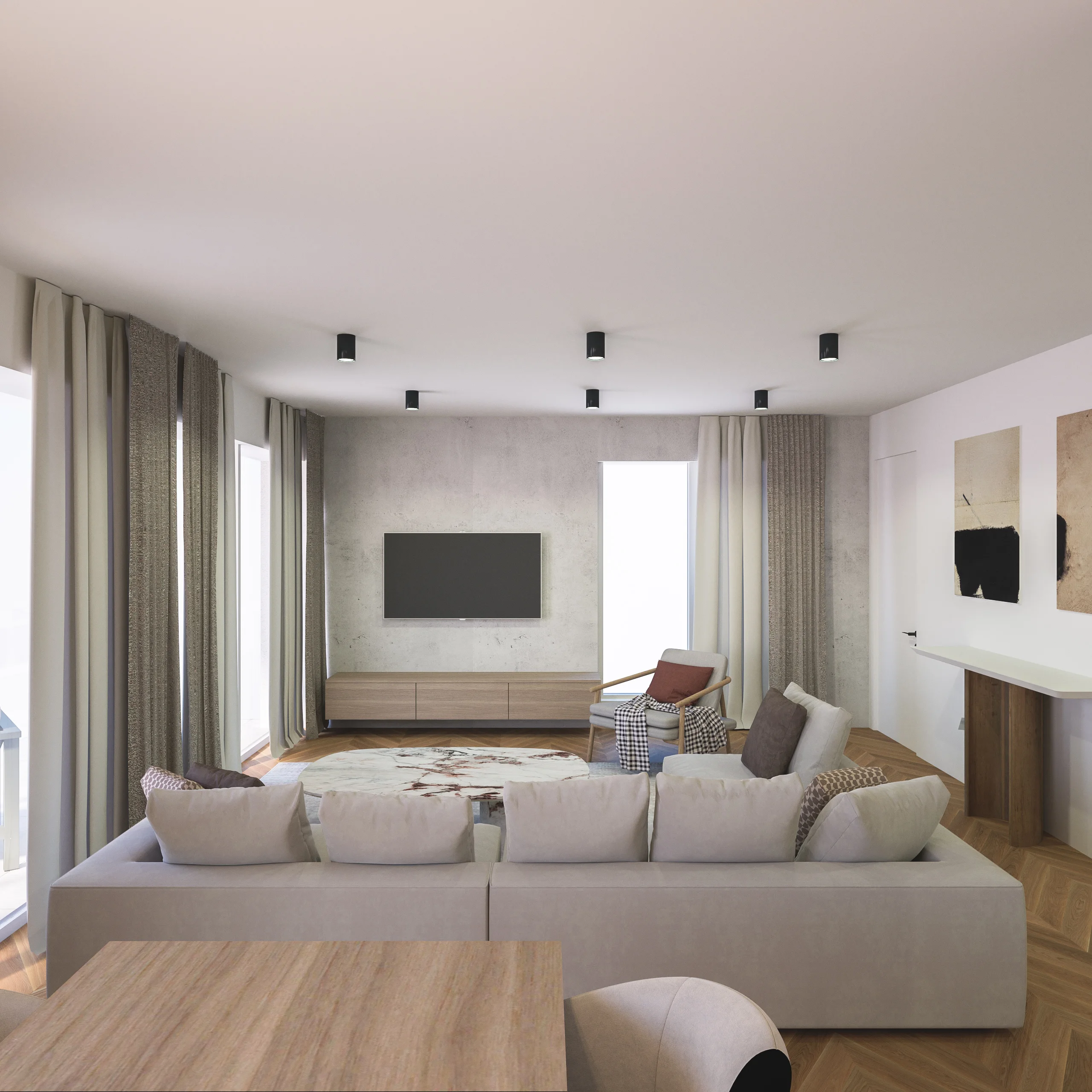 Apartment A4 with garage and spacious terrace